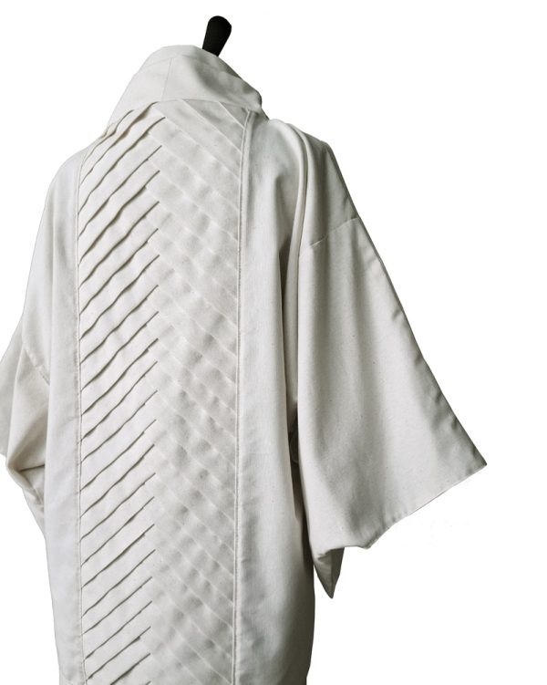 White Geometric Kimono - Image 4