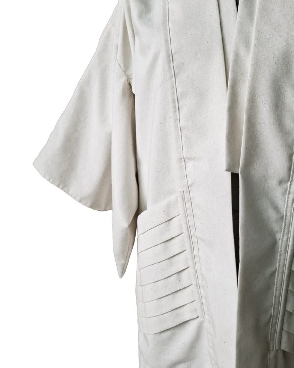 White Geometric Kimono - Image 3