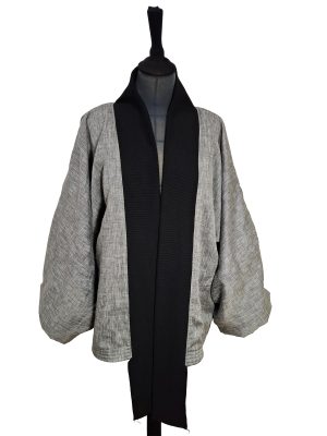 Gray Linen Kimono
