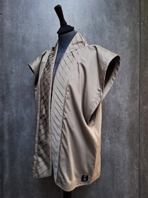 Khaki Geometric Kimono